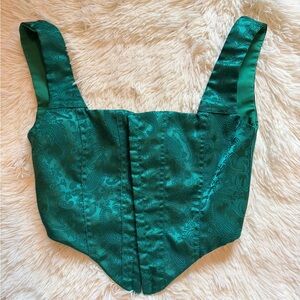 Princess Polly Teal Emerald Green Daydreaming Corset US Size 2